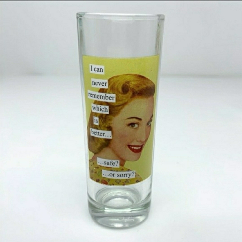 Anne Taintor Retro Shot Glass Set - Vintage Face Designs (Set Of 4) NIB! - Picture 6 of 11